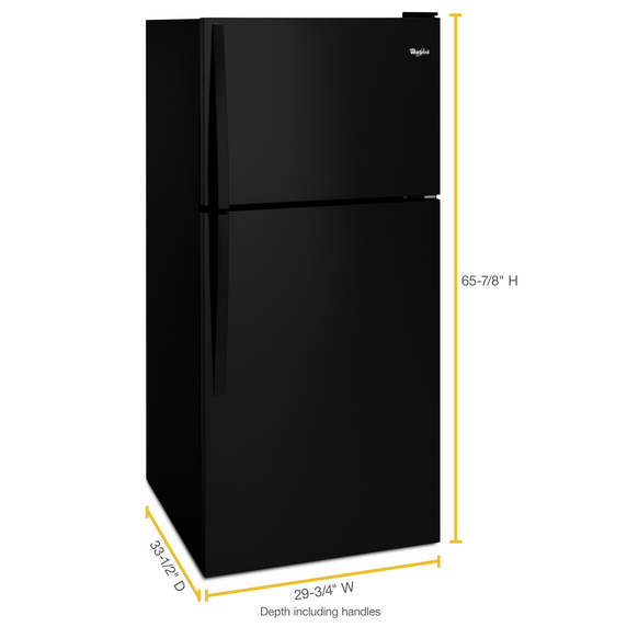 Whirlpool® 30-inch Wide Top Freezer Refrigerator - 18 cu. ft. WRT318FZDB