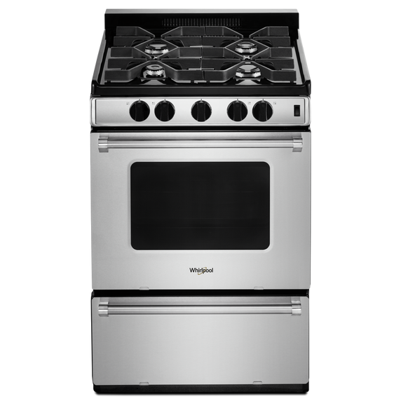 Whirlpool® 24-inch Freestanding Gas Range with Sealed Burners WFG500M4HS