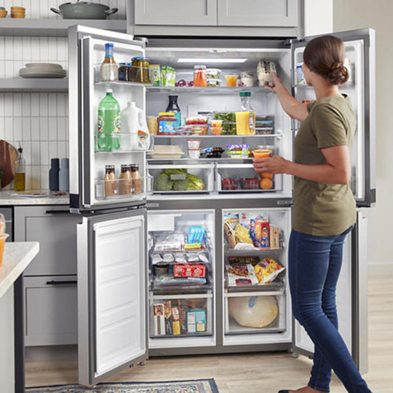 Whirlpool® 36-inch Wide Counter Depth 4 Door Refrigerator - 19.4 cu. ft. WRQA59CNKZ