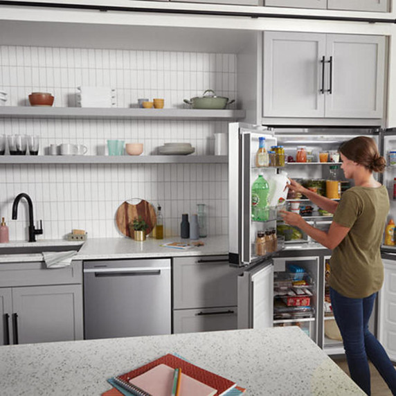 Whirlpool® 36-inch Wide Counter Depth 4 Door Refrigerator - 19.4 cu. ft. WRQA59CNKZ