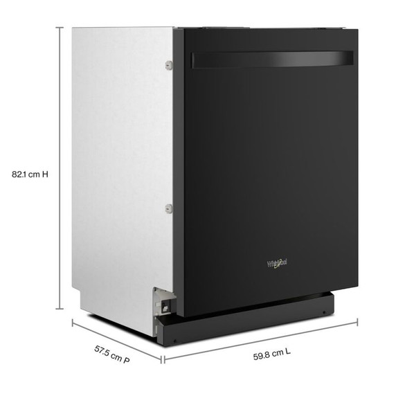 Whirlpool® 44 dBA Dishwasher Flush with Cabinets with 3rd Rack WDT550SAPB