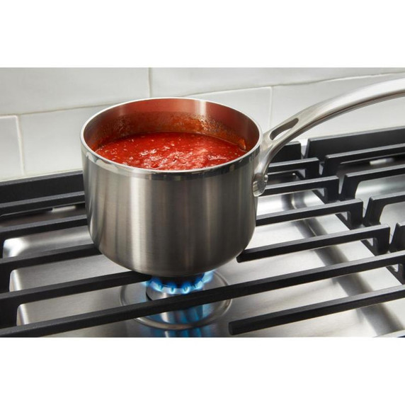 Whirlpool® 30-inch Gas Cooktop with EZ-2-Lift™ Hinged Cast-Iron Grates WCGK5030PB