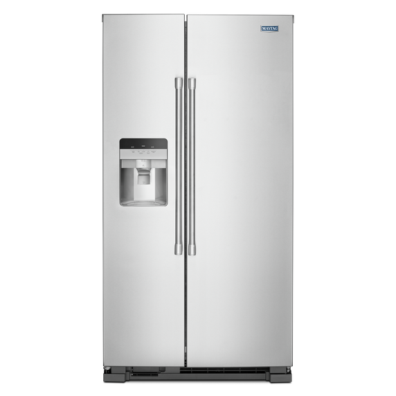 Maytag® 36-Inch Wide Side-by-Side Refrigerator with Exterior Ice and Water Dispenser - 25 Cu. Ft. MSS25C4MGZ