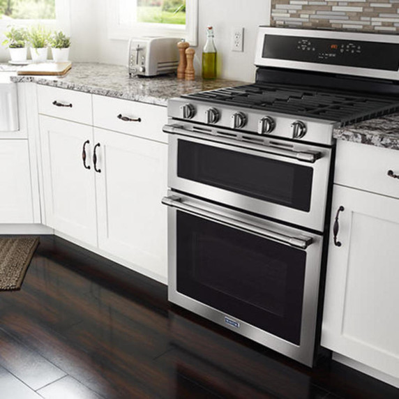 Maytag® 30-INCH WIDE DOUBLE OVEN GAS RANGE WITH TRUE CONVECTION - 6.0 CU. FT. MGT8800FZ