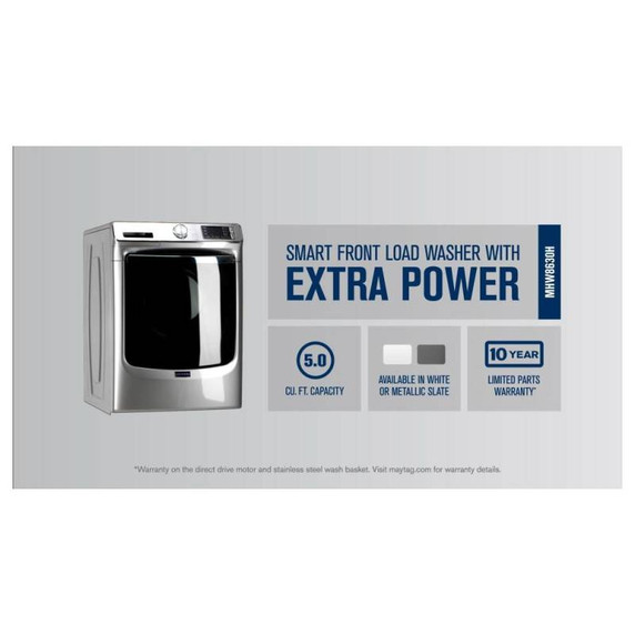 Maytag® Smart Front Load Washer with Extra Power and 24-Hr Fresh Hold® option - 5.8 cu. ft. MHW8630HC