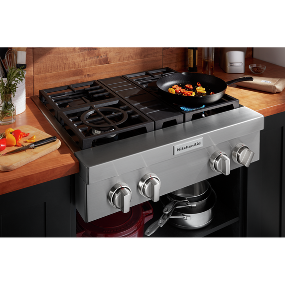 KitchenAid® 30'' 4-Burner Commercial-Style Gas Rangetop KCGC500JSS