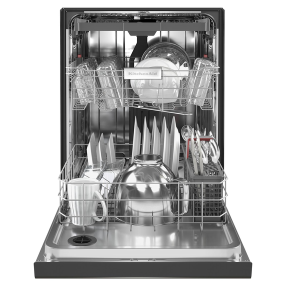 Kitchenaid® 39 dBA Dishwasher in PrintShield™ Finish with Third Level Utensil Rack KDFE204KBS