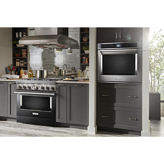 KitchenAid® 36'' Smart Commercial-Style Gas Range with 6 Burners KFGC506JBK