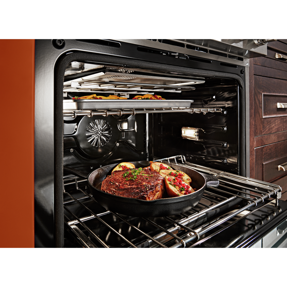 KitchenAid® 48'' Smart Commercial-Style Gas Range with Griddle KFGC558JSC