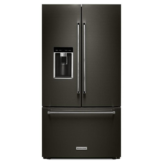 Kitchenaid® 23.8 cu. ft. 36" Counter-Depth French Door Platinum Interior Refrigerator with PrintShield™ Finish KRFC704FBS Kitchenaid® 23.8 cu. ft. 36" Counter-Depth French Door Platinum Interior Refrigerator with PrintShield™ Finish KRFC704FBS
