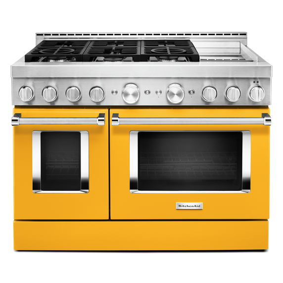 KitchenAid® 48'' Smart Commercial-Style Gas Range with Griddle KFGC558JYP