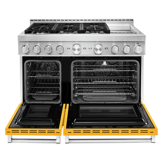 KitchenAid® 48'' Smart Commercial-Style Gas Range with Griddle KFGC558JYP