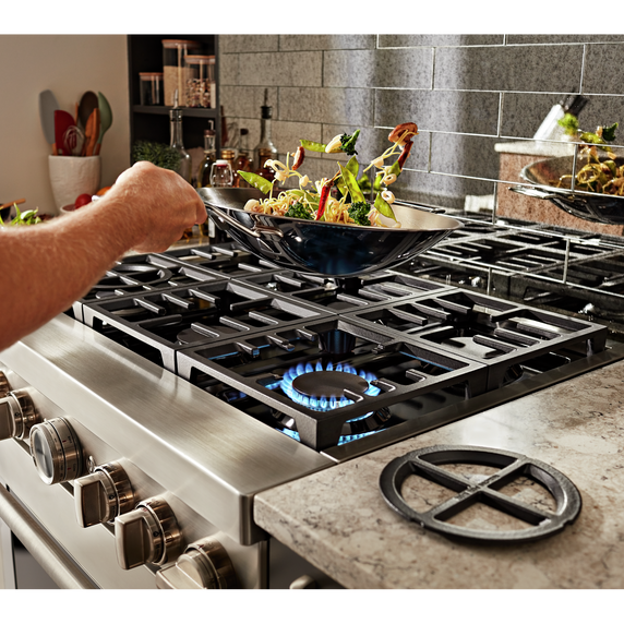 KitchenAid® 36'' Smart Commercial-Style Dual Fuel Range with 6 Burners KFDC506JSS