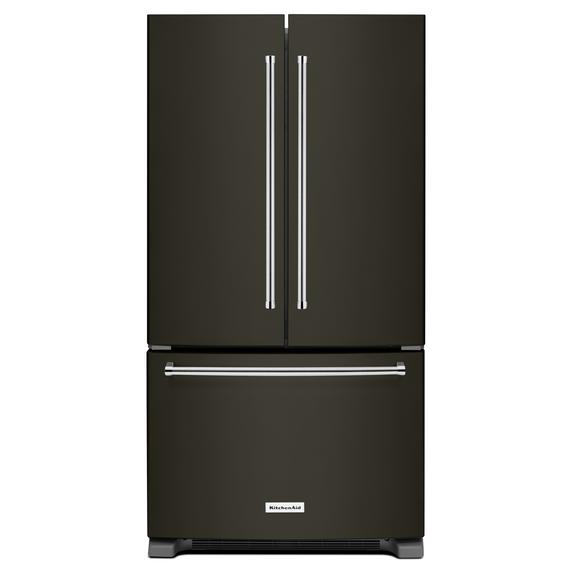 Kitchenaid® 25 Cu. Ft. 36-Width Standard Depth French Door Refrigerator with Interior Dispense and PrintShield™ Finish KRFF305EBS