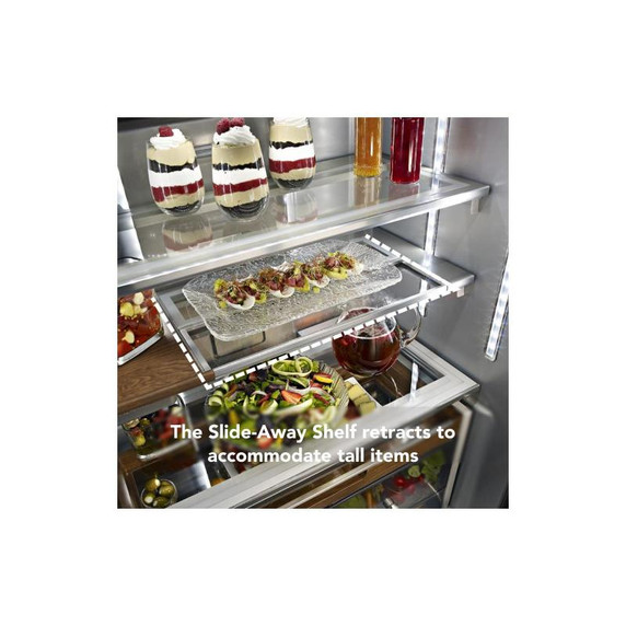 Kitchenaid® 23.8 cu. ft. 36" Counter-Depth French Door Platinum Interior Refrigerator with PrintShield™ Finish KRFC704FPS