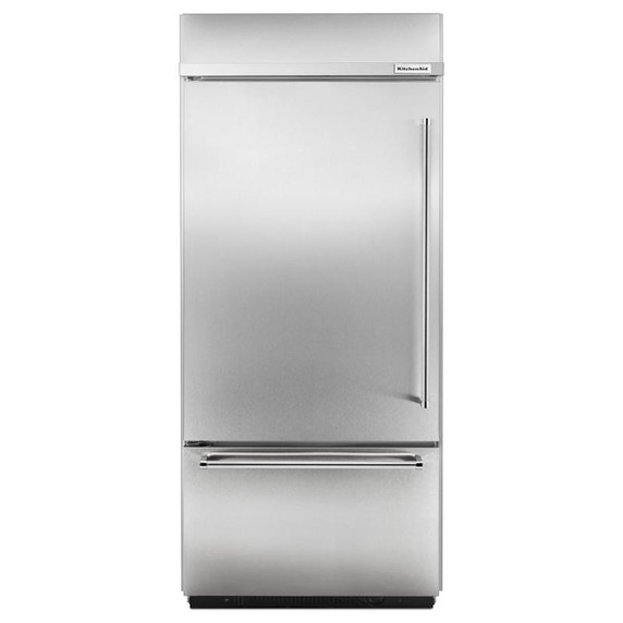 Kitchenaid® 20.9 Cu. Ft. 36" Width Built-In Stainless Bottom Mount Refrigerator with Platinum Interior Design KBBL306ESS Kitchenaid® 20.9 Cu. Ft. 36" Width Built-In Stainless Bottom Mount Refrigerator with Platinum Interior Design KBBL306ESS