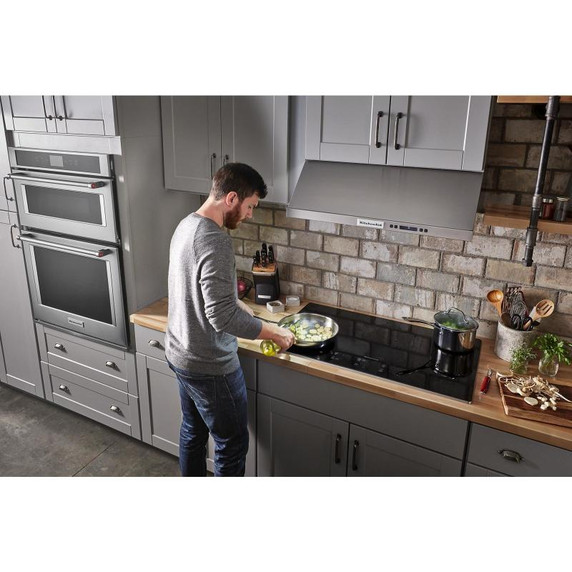 Kitchenaid® 36" Electric Cooktop with 5 Elements and Touch-Activated Controls KCES956KSS