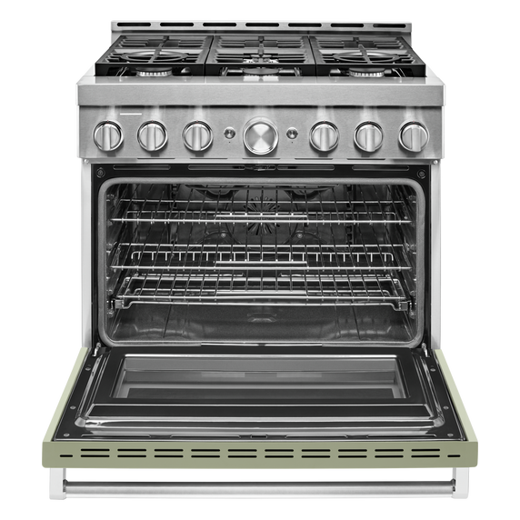 KitchenAid® 36'' Smart Commercial-Style Gas Range with 6 Burners KFGC506JAV