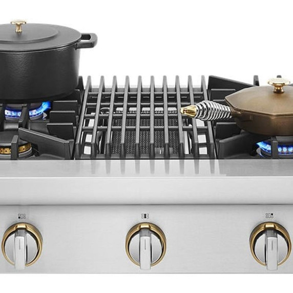 Jennair® 36" RISE™ Gas Professional-Style Rangetop with Gas Grill JGCP636HL