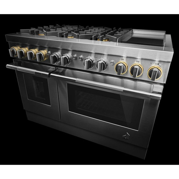 Jennair® 48" RISE™ Dual-Fuel Professional-Style Range with Chrome-Infused Griddle JDRP548HL