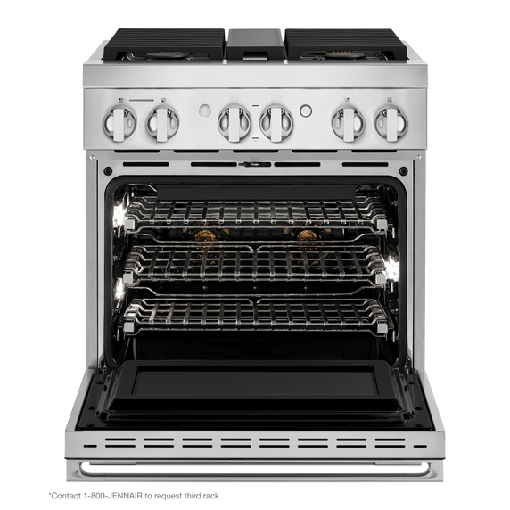 Jennair® NOIR™ 30 Dual-Fuel Professional Range JDRP430HM