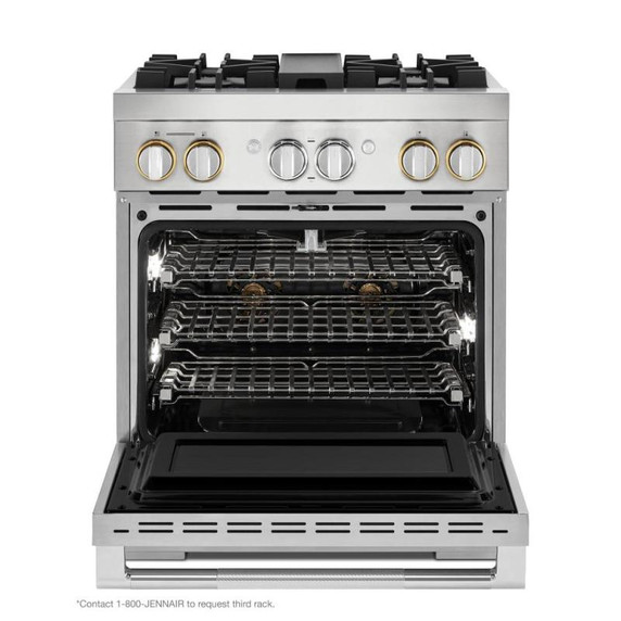 Jennair® 30" RISE™ Dual-Fuel Professional-Style Range JDRP430HL