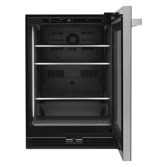 Jennair® NOIR™ 24" Under Counter Glass Door Refrigerator, Right Swing JUGFR242HM