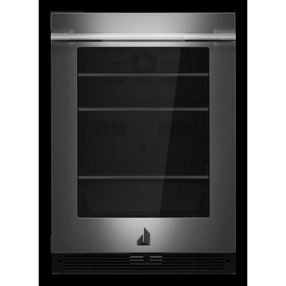 Jennair® RISE™ 24" Under Counter Glass Door Refrigerator, Left Swing JUGFL242HL