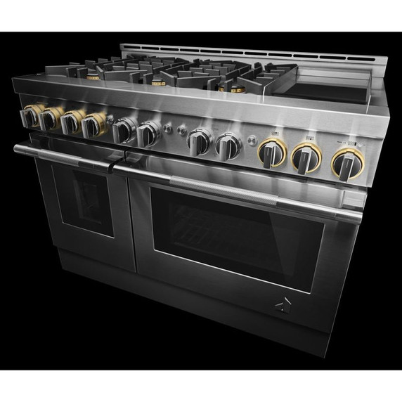 Jennair® 48" RISE™ Gas Professional-Style Range with Chrome-Infused Griddle JGRP548HL