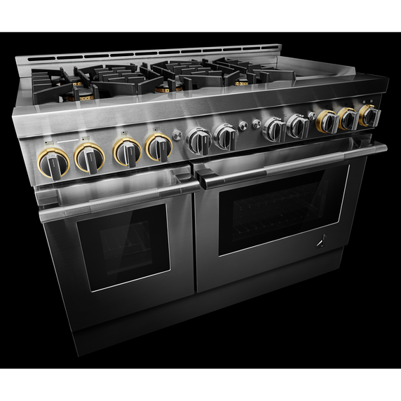 Jennair® 48 RISE™ Gas Professional-Style Range with Chrome-Infused Griddle JGRP548HL