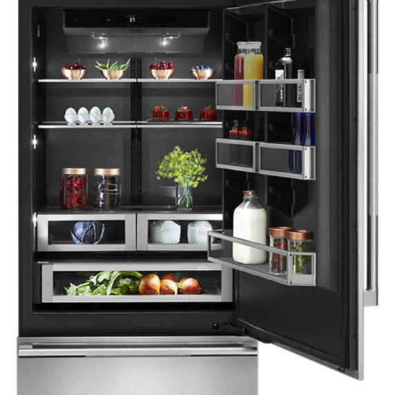 Jenn-Air® 36” Fully Integrated Built-In Bottom-Freezer Refrigerator (Right-Hand Door Swing) JB36NXFXRE