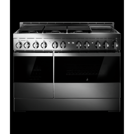 Jennair® 48 NOIR™ Gas Professional-Style Range with Chrome-Infused Griddle JGRP548HM