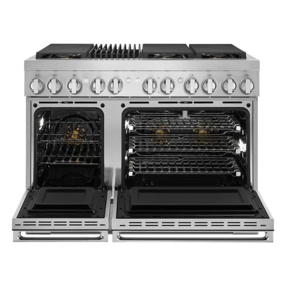 Jennair® NOIR™ 48" Dual-Fuel Professional Range with Gas Grill JDRP648HM