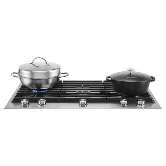 Jennair® Euro-Style 36" 5-Burner Gas Cooktop JGC3536GS Jennair® Euro-Style 36" 5-Burner Gas Cooktop JGC3536GS
