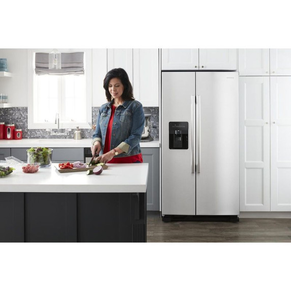 Amana® 33-inch Side-by-Side Refrigerator with Dual Pad External Ice and Water Dispenser ASI2175GRS