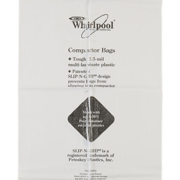 60 Pack-Plastic Compactor Bags-18" Models W10165293RB