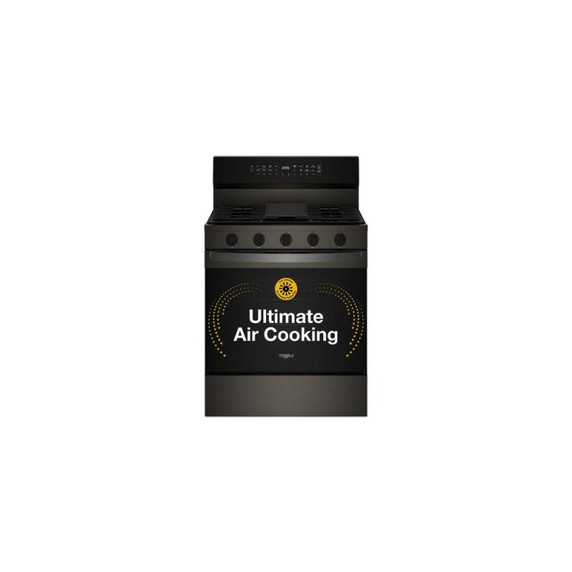 Whirlpool® 30-inch Smart Gas Range with True Convection, Steam/Self Cleaning, Rapid Preheat 5.3 CuFt Capacity WFGS7530RV