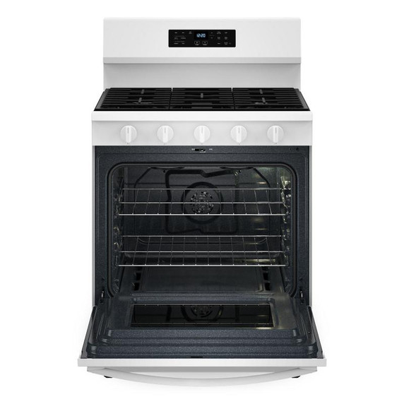 Whirlpool® 30-inch Gas Range with Air Fry and Air Baking, Self Cleaning, Rapid Preheat 5.0 CuFt Capacity WFGS5030RW Whirlpool® 30-inch Gas Range with Air Fry and Air Baking, Self Cleaning, Rapid Preheat 5.0 CuFt Capacity WFGS5030RW