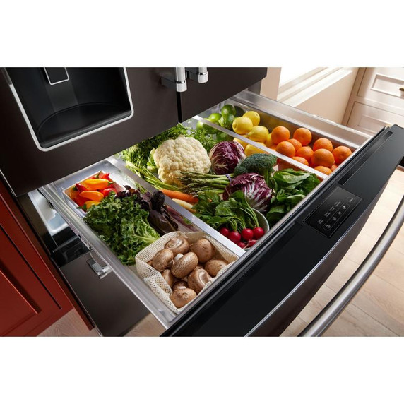 Kitchenaid® 26.2 Cu. Ft. Multi-Door French Door Refrigerator with Platinum Interior KRMF536RBS Kitchenaid® 26.2 Cu. Ft. Multi-Door French Door Refrigerator with Platinum Interior KRMF536RBS