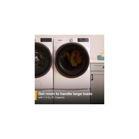 Whirlpool® 7.4 cu. ft. Smart Front Load ENERGY STAR® Electric Dryer with Steam Capabilities YWED6720RW
