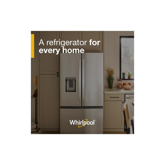 Whirlpool® 36-Inch French Door Refrigerator with In-Door Water and Ice Maker - 30 cu. ft. WRFF3536SZ Whirlpool® 36-Inch French Door Refrigerator with In-Door Water and Ice Maker - 30 cu. ft. WRFF3536SZ
