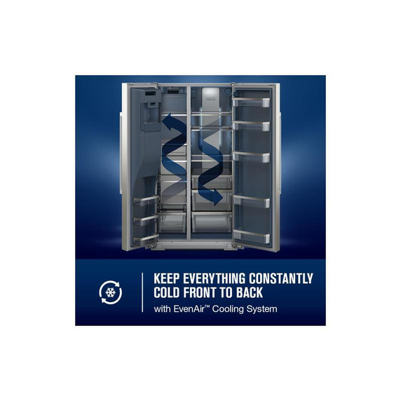 Maytag® 36-inch Wide Full-Depth Side-by-Side Refrigerator with Arctic Blue Interior - 28.3 Cu. Ft. MRSF6636RZ