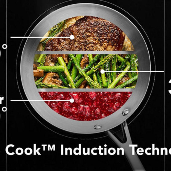 Kitchenaid® 30" Temp Cook™ Induction Cooktop with 5 Cooking Zones KCIT730SBL