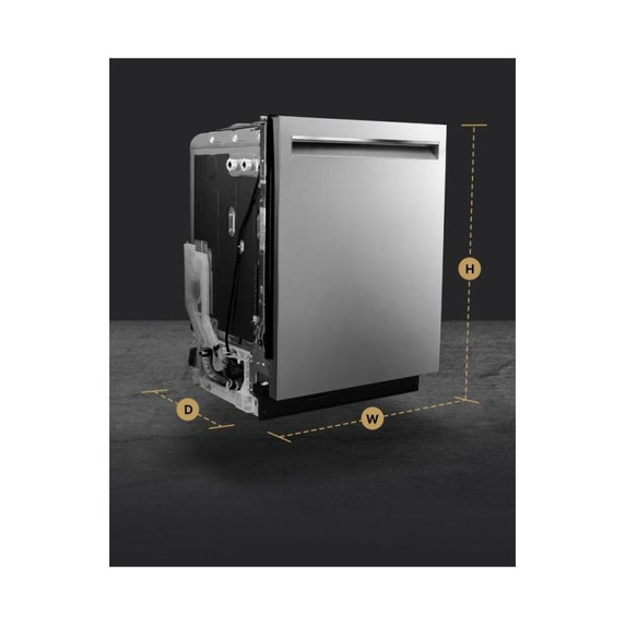 Jennair® Pocket Handle 24" Built-In Dishwasher with Precise Fit 3rd Rack for Cutlery with Plasma Coating, 39 dBA JDTS3924SP