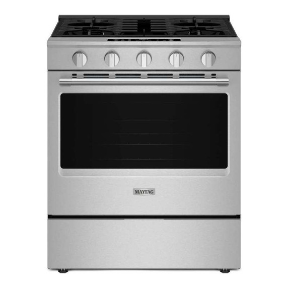 Maytag® 30-Inch Wide Slide-In Gas Range with Grill Mode and No Preheat Air Fry - 5.0 Cu. Ft. MSGS7030SZ