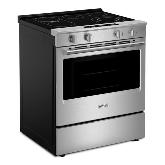 Maytag® 30-Inch Wide Slide-In Electric Range with Grill Mode and No Preheat Air Fry - 5.3 Cu. Ft. YMSES7030SZ