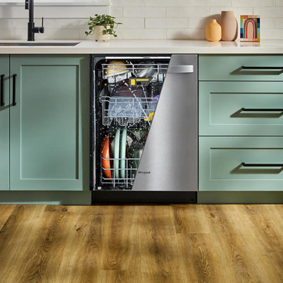 Whirlpool® 24-Inch Dishwasher with Total Coverage Wash Action and Auto Open Air Dry in Fingerprint Resistant Stainless Steel WDPS8024SZ