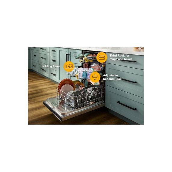 Whirlpool® 24-Inch Dishwasher with Total Coverage Wash Action and Auto Open Air Dry in Fingerprint Resistant Stainless Steel WDPS8024SZ