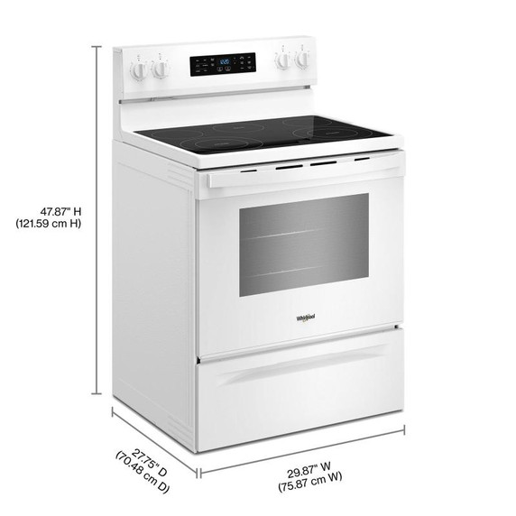 Whirlpool® 30-inch Electric Range with Air Cooking Technology YWFES4530SW Whirlpool® 30-inch Electric Range with Air Cooking Technology YWFES4530SW