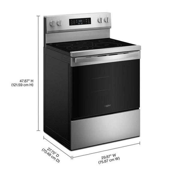 Whirlpool® 30-inch Electric Range with Air Cooking Technology YWFES5730SZ Whirlpool® 30-inch Electric Range with Air Cooking Technology YWFES5730SZ